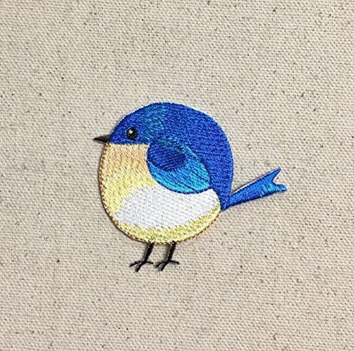 Чаби Bluebird - Сина/птица/природа - Везено железо на лепенка