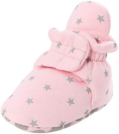 Вуај бебе момчиња Девојки памучни чизми со не лизгање на новороденче Тодл Тодл Тодл Први пешаци за креветчиња за креветчиња за роденденски