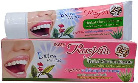 4 сет- Нов бел бел Исме Расијан билки од паста за заби со алое вера и лисја од гуава