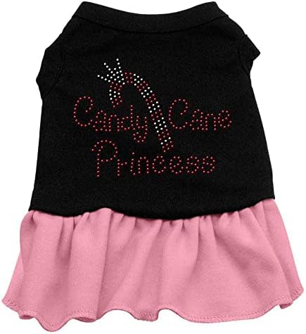 Мираж Производи За Миленичиња Бонбони Трска Принцеза Кристал 16-Инчен Фустан За Миленичиња, Х-Голем, Црн Со Розова Боја