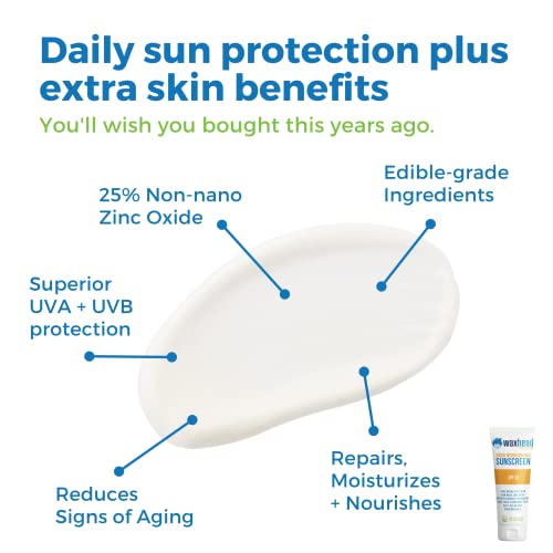 Mineral Sunscreen Waxhead - Детска сончање, нема да изгори очи, еколошки, тетоважа за сончање, не токсична, биоразградлива, бесплатна оксибензон