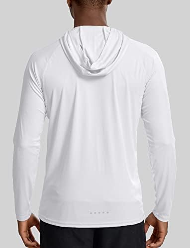 Менс -лесен пуловер со лесен качулка - кошули со долги ракави со качулка