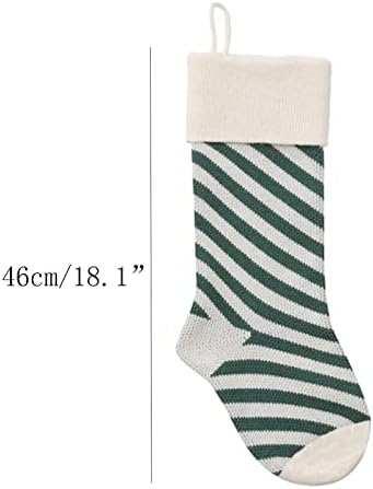 Ксиос Божиќна декорација Божиќни украси Божиќни чорапки за подароци за подароци Детска бонбона божиќна чорап подарок подарок за плетење чорапи