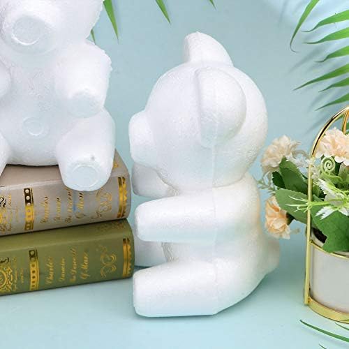 Alremo Xinghuang - 3pcs стиропор од полистирен пена симпатична мечка форма занаетчиски топки од пена бел DIY занает за цвеќе
