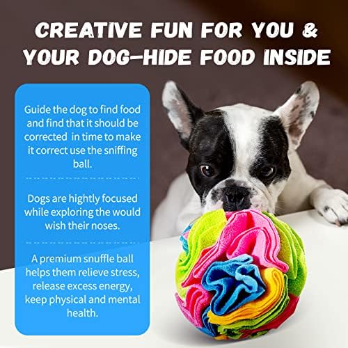 Umonie snuffle топка за интерактивни играчки за кучиња, поттикнувајте природни вештини за фуражни вештини за обука и олеснување на стресот,