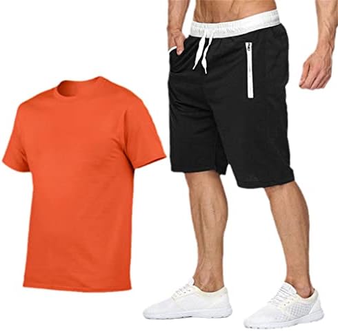 Летна улична облека Мажи постави маж маички маички шорцеви панталони за спортска облека маица маица 2 парчиња костум
