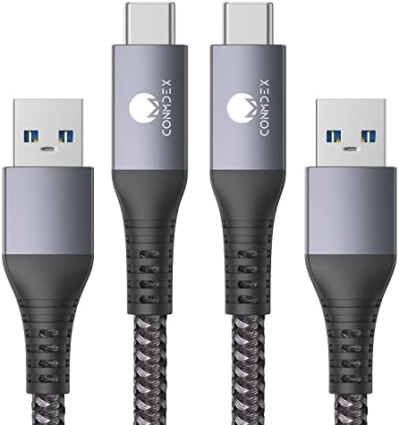 CONMDEX Type C Charger 10Gbps, USB 3.1 Gen 2 Android Auto USB C кабел, 3A Брзо полнење краток кабел за Samsung Galaxy S10 S9 Plus