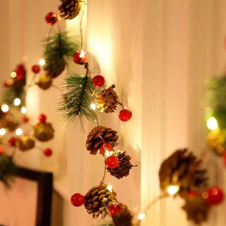 Внатрешни жици светла слатки, божиќни светла за божиќни жици на затворено и надворешно новогодишно дрво Зимски празник Нова Година декор