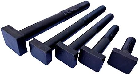 Завртки 2 парчиња M12 завртки за јаглероден челик квадратни завртки за завртки за завртки за завртки од 50мм ~ 150мм должина -
