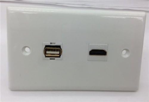 HDMI 1.4 + USB 2.0 ЖЕНСКИ-ЖЕНСКИ БЕЛ ЅИД ПЛОЧА ХРАНА ПРЕКУ ТВ КОМПЈУТЕР