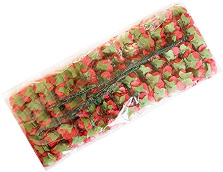 Luvhua 0,5 мини хартиени цвеќиња за занаетчиски рози за хартија за белешка за хартија за хартија со жица стебла мали вештачки цвеќиња Декорација