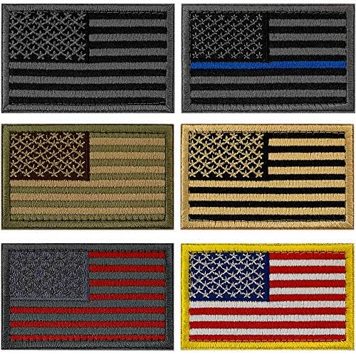 Воените тактички закрпи поставуваат американски знамиња во САД целосно извезена лепенка за ранец за облека за облека воени униформи воени униформи