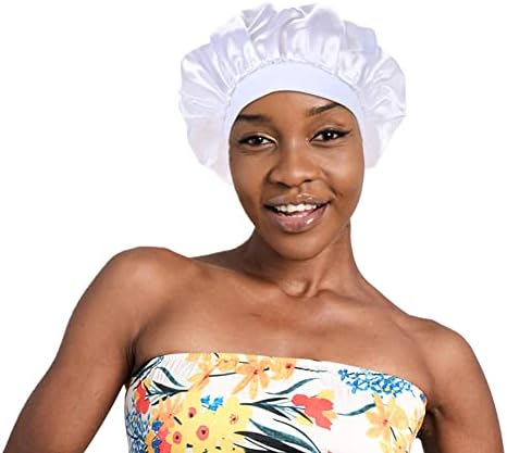 Нови Меки Сатенски Свилени Капачиња Широк Бенд Салон Хауба Ноќен Сон Капа Опаѓање На Косата За Жени