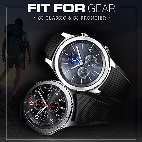 Band Timovo компатибилен со Samsung Gear S3 Frontier/Galaxy Watch 3 45mm, мека силиконска лента Fit S3 Classic/Watch 46mm/Huawei Watch GT2