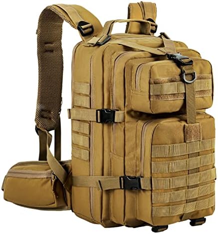 Воен тактички ранец на Гелиндо - Армиски мол торбички напади на ранец - мал рак за лов на кампување со патувања 35L, А -Тан