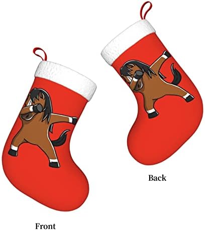 Waymay симпатично пикап коњско порибување 18 инчи Божиќ, виси чорап класичен празник за украсување чорапи