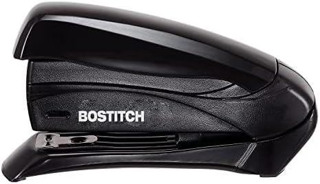 Bostitch Office Inspire Stapler, 15 лим капацитет, употреба на еден прст, без напор, спојлер со пролет, црна боја