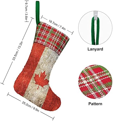 Канада за знаме на знамето Божиќно порибување сјајно wallидови што висат украси Декорација за забава за одмор на Божиќ