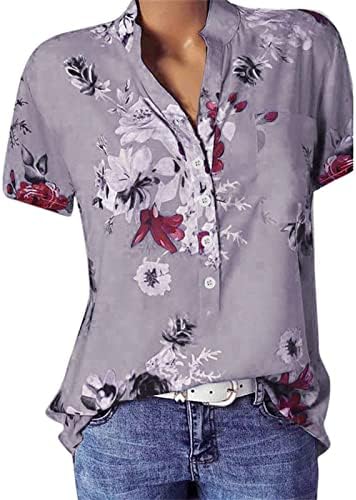 Women'sенски 2023 летна мода Основна случајна слатка симпатична секси излегување печатено плус големина кошула пуловер лабава