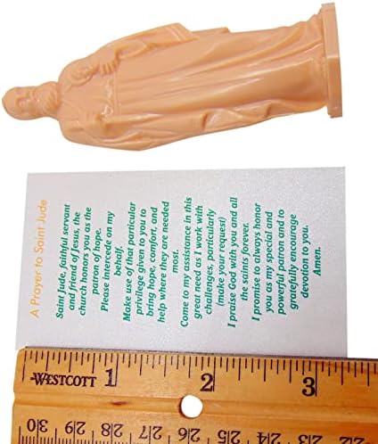 Молитвата Свети Јуда за изгубени или безнадежни причини со света картон со патронска Света Нова молитва и мала пластична фигура на статуата