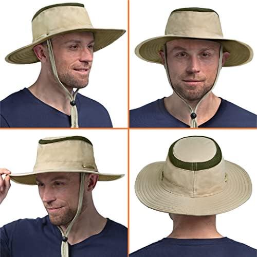 Сонце коцка Сонце капа за мажи, жени широки сафари капа, пешачка капа УВ Сонце заштита, капа за корпи за корпа