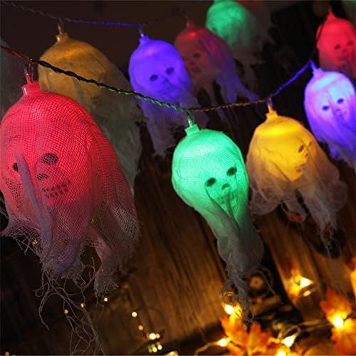 Rosmall Tiny Halloween Skull Light 8.2ft LED Bopper Skull String Lights Lantern Ghost Shupled Wedding Vearn Dome Halloween Божиќна