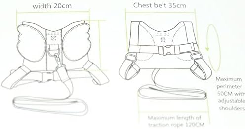 Houchu бебешки пешаци појас за дишење прилагодлив агол крилен ранец Деца прицврстувачи