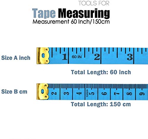 24 пакувања 60 инчи со двојна скала мерка мерка за мерка Флексибилна мерна лента Владетел на владеење Губење на тежината Медицински мерење