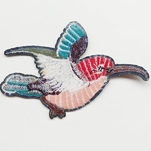 Chenkou Craft 20 парчиња случајно извезени птици разновидни железо или шиење везени лепенки мотив Апликација од клукајдрвец