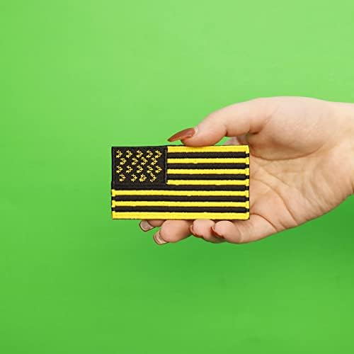 Знаме НА САД Питсбург Црна &засилувач; Жолта Фудбалски Лепенка Пародија Извезени Железо На