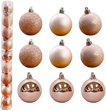 Сет од 9 распрскувани чисти пластични божиќни украси со божиќни топка w/ висечки јамка Декоративни украси за одмор, 50мм