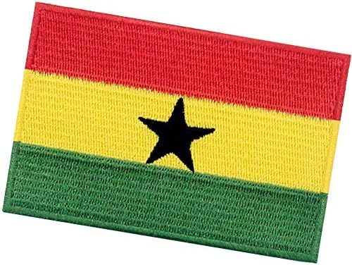 Ембао Гана, знамето на знамето извезено Национален морал Апликација железо на шиење на гананскиот амблем