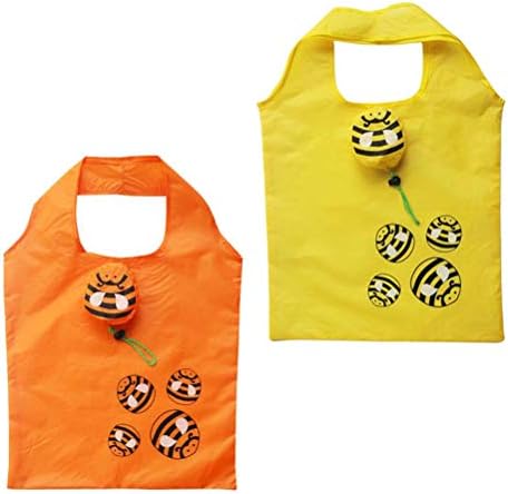 Upkoch 2pcs преносна торба за преклопување креативна декорација на пчели за еднократна употреба торбички тота случајна боја