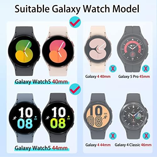 Суоман 4-Пакет За Samsung Galaxy Watch 5 40mm Случај, Сите Околу Заштитни Tpu Браник Покритие На Екранот Заштитник Случај За Samsung Galaxy Види