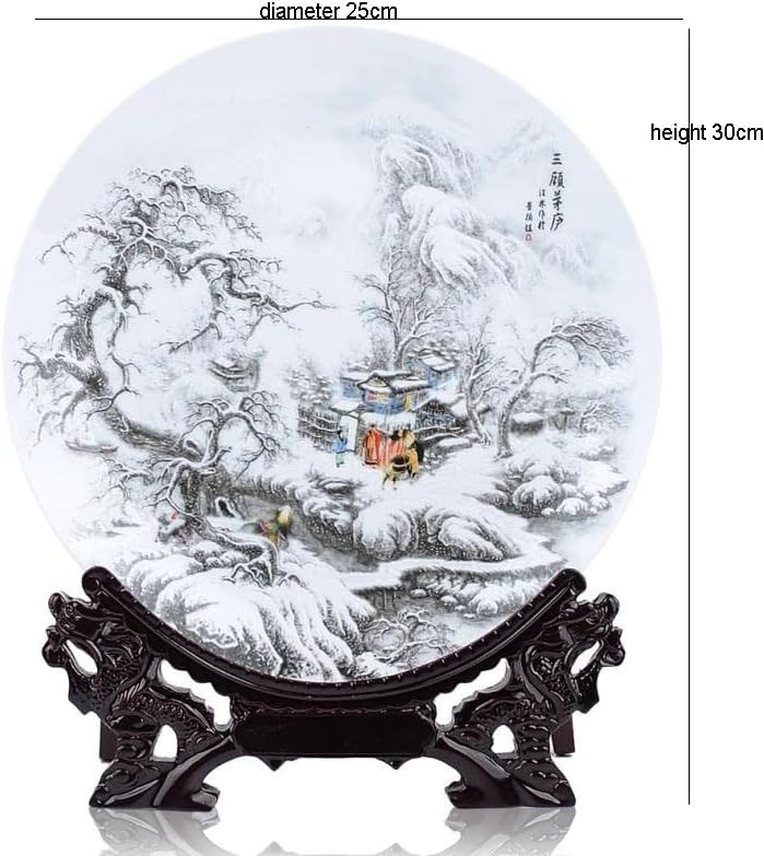 Ylyajy керамичка кинеска античка чинија порцеланска декоративна чинија метепа за хотел за дневна соба