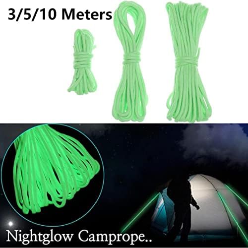 Froiny Outdoor Paracord Cord in the Dark Skydiving Rope 7 Strand Parachute Rope for keychain кучиња јака градина Градина за кампување