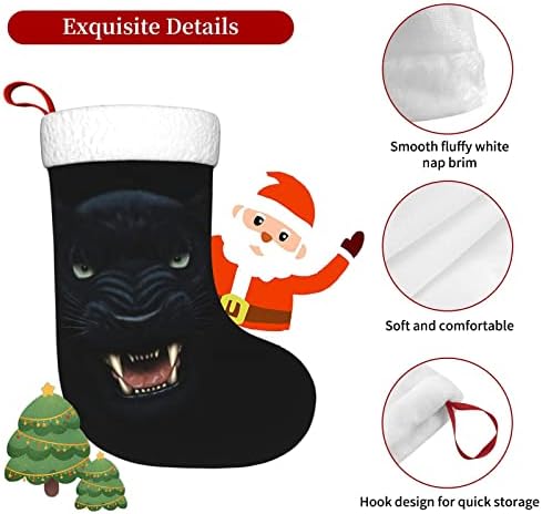 Вејмеј лут леопард во темниот Божиќ порибување 18 инчи Божиќ што виси чорап класичен празник за декорација на празници