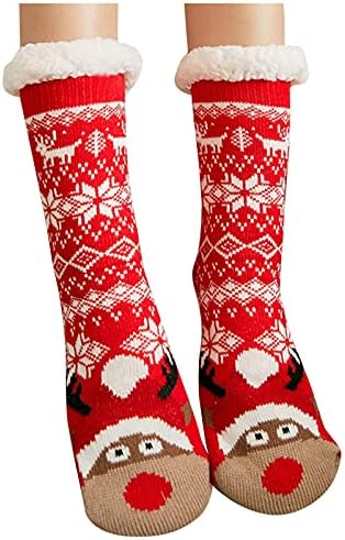 Никоне Божиќ Чорапи Нејасни Шарени Меки &засилувач; Еластични Чорапи Божиќ Печатење Бадник Атлетски Затворен Чорапи За Жени