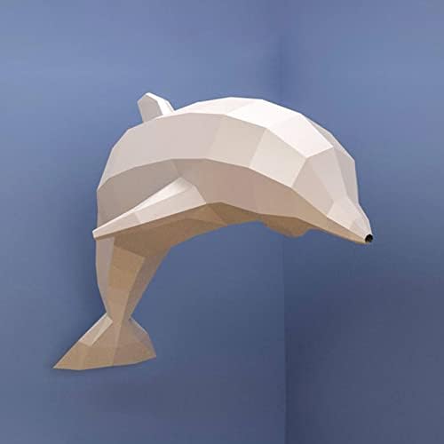 WLL-DP Делфин Моделирање геометриски хартија скулптура хартија модел DIY хартија трофеј 3Д оригами загатка креативна декорација