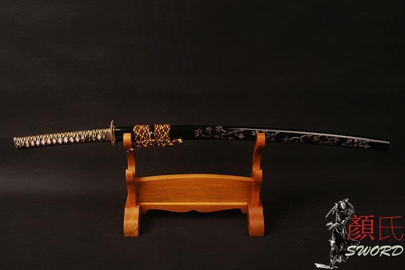 ДД меч глинен кален преклопен челик полн танг јапонски самурај катана остар сечило