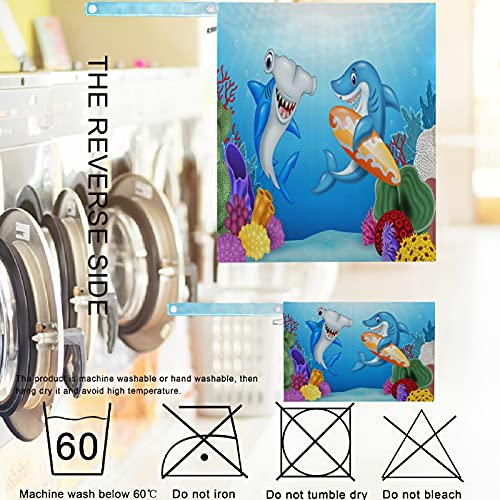 висесани Цртани Ајкули 2 парчиња Влажна Торба Со Џебови Со Патент За Перење Пространа Торба За Пелени За Еднократна Употреба За Патување,Плажа,Дневен