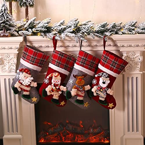 Орнаменти за чорапи за божиќни чорапи HHMEI со приврзоци за новогодишна елка SGCABI4MATBLPLPL