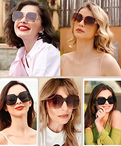 Долгер Преголеми Квадратни Очила За Сонце За Жени Големи Големи Широки Модни Нијанси за Мажи Ув Заштита Унисекс