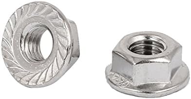 AEXIT 304 не'рѓосувачки нокти, завртки и сврзувачки елементи челик засилени хексадецимални прирабници Сребрен тон орев и завртки сетови M8 10
