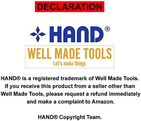 Hand® сет од 4 премиум професионален златен тон метал метал лакинг за шилестички алатка за удар на длето - 1, 2, 4 и 6 ширина од 3 мм