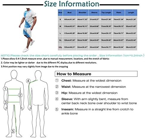 Облеки за Zhensanguo за мажи 2 парчиња поставени обични мускули со кратки ракави маички и класични спортови шорцеви