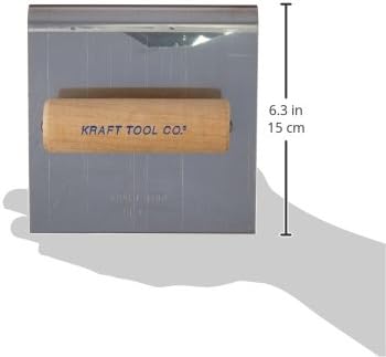 Kraft алатка CF175 6 X6 1/2 R 5/8 L SS цемент Edger w/рачка од дрво