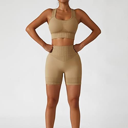 Ccbuy Беспрекорен јога постави жени спортски костуми за спортска облека фитнес поставува женска облека две парчиња тренингот