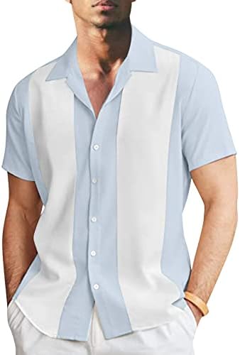 2023 година Нова машка мода и слободно време за појавување на боја на лаптоп, маица со кошула со кошула со кратки ракави за кратки ракави
