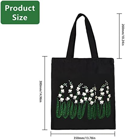Комплет за везење со торбички со платно 2 пакети, комплет за цвеќе од црно платно, со шема и упатства Персонализирана торба Смешна рака